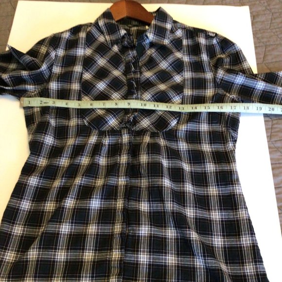 Eddie Bauer Women’s Plaid Blouse Western Style Pattern Size Small - Picture 8 of 8